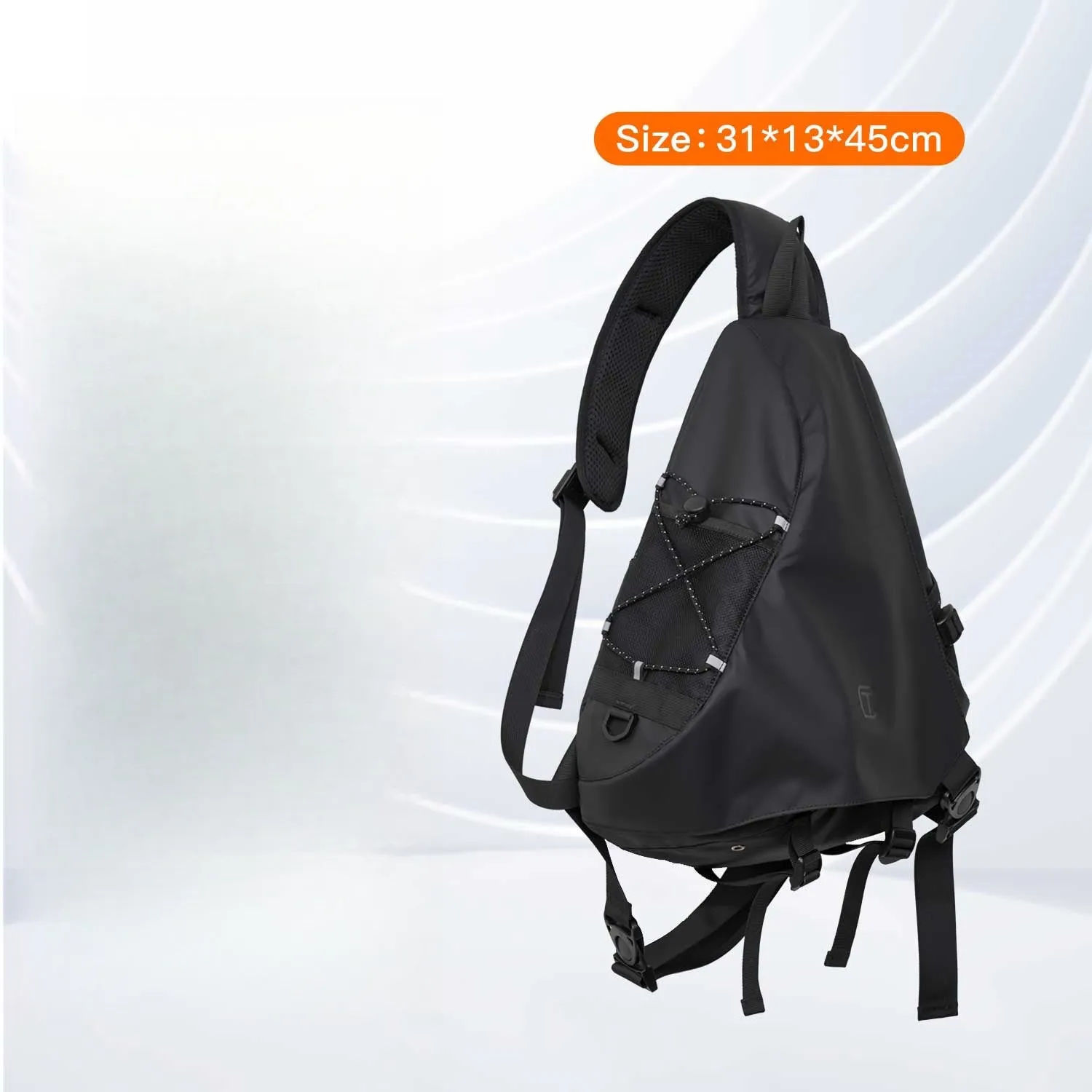Oxford Fabric Large Sling Bag For Men Waterproof Hiking Sling Bag For Big Men