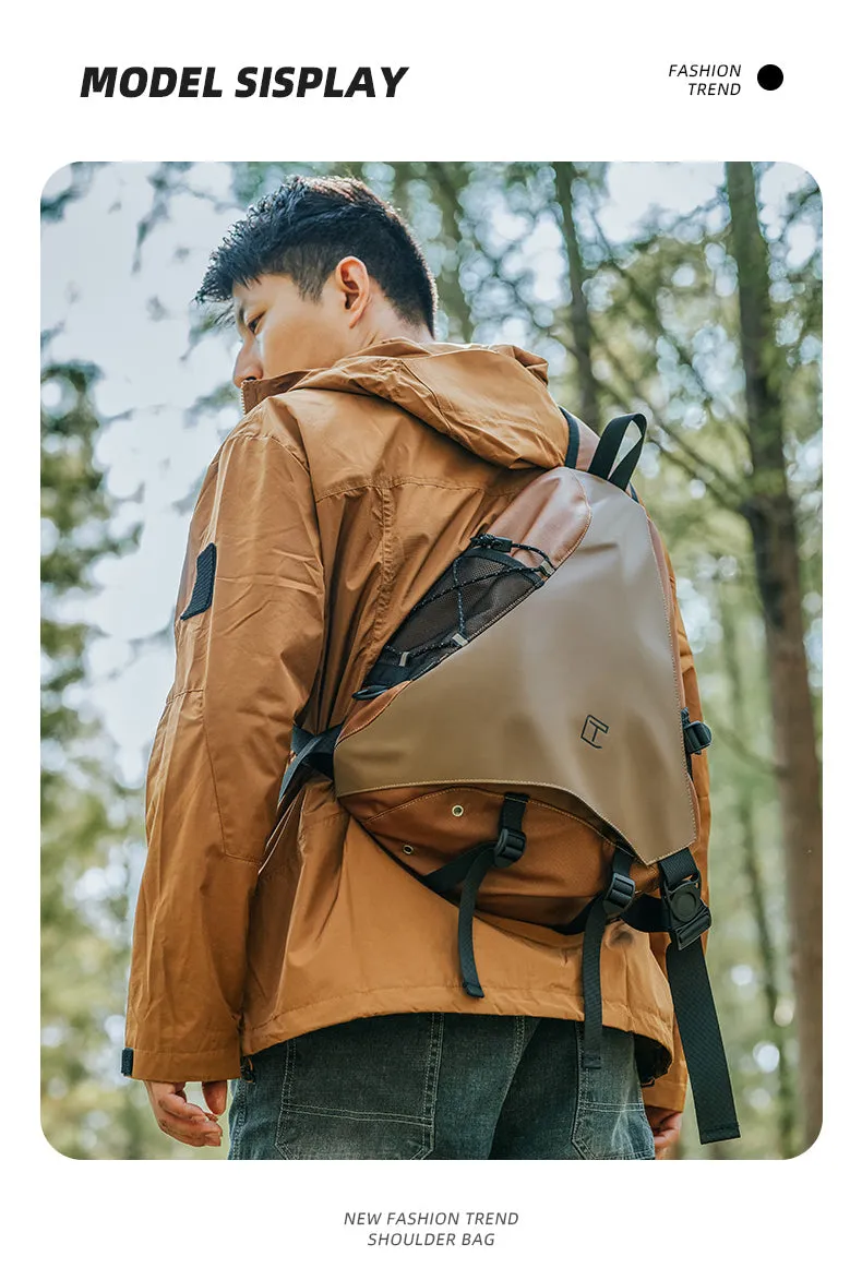 Oxford Fabric Large Sling Bag For Men Waterproof Hiking Sling Bag For Big Men