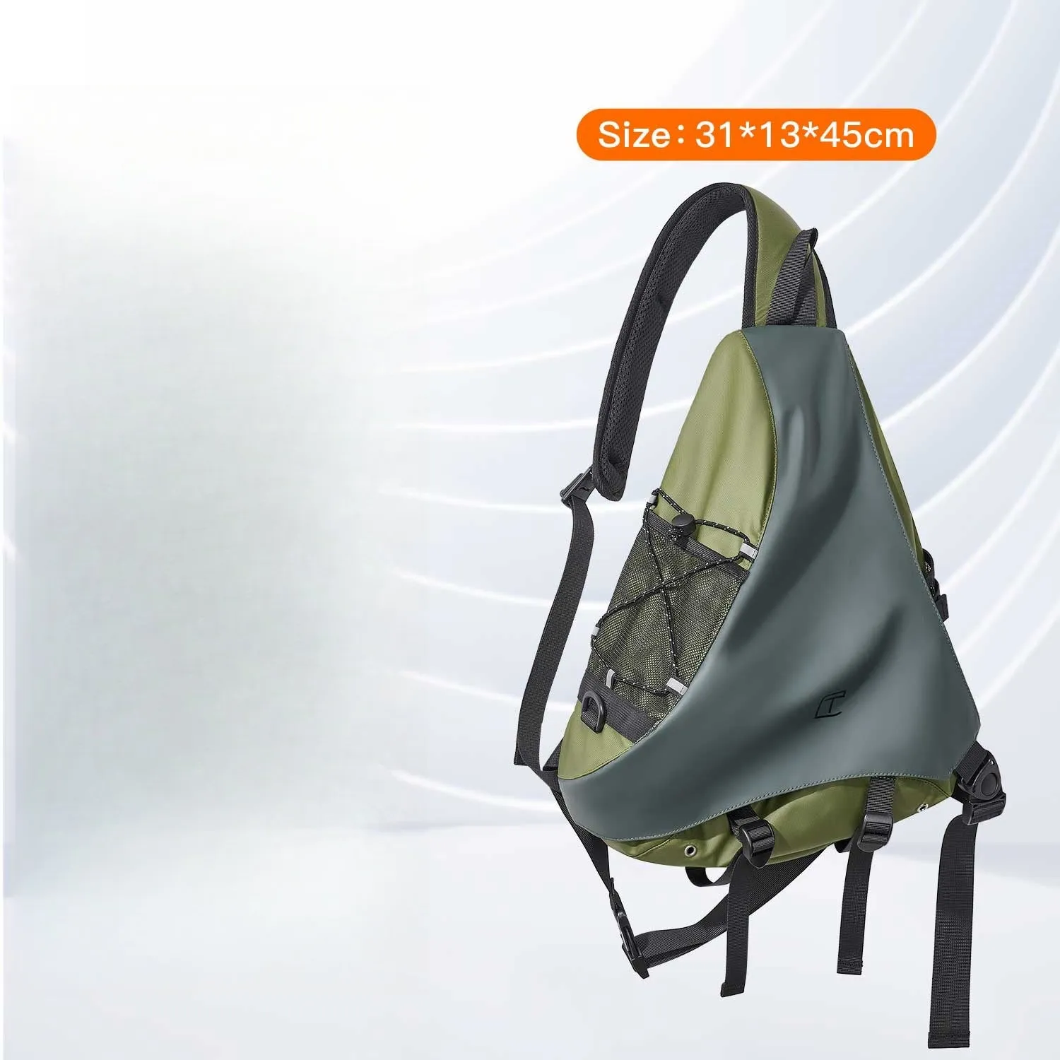 Oxford Fabric Large Sling Bag For Men Waterproof Hiking Sling Bag For Big Men