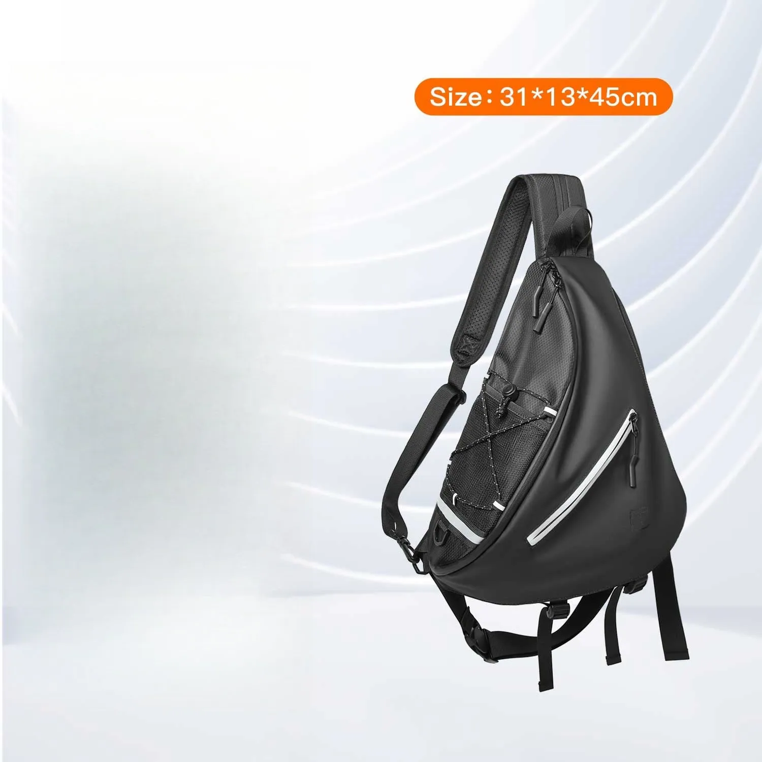 Oxford Fabric Large Sling Bag For Men Waterproof Hiking Sling Bag For Big Men