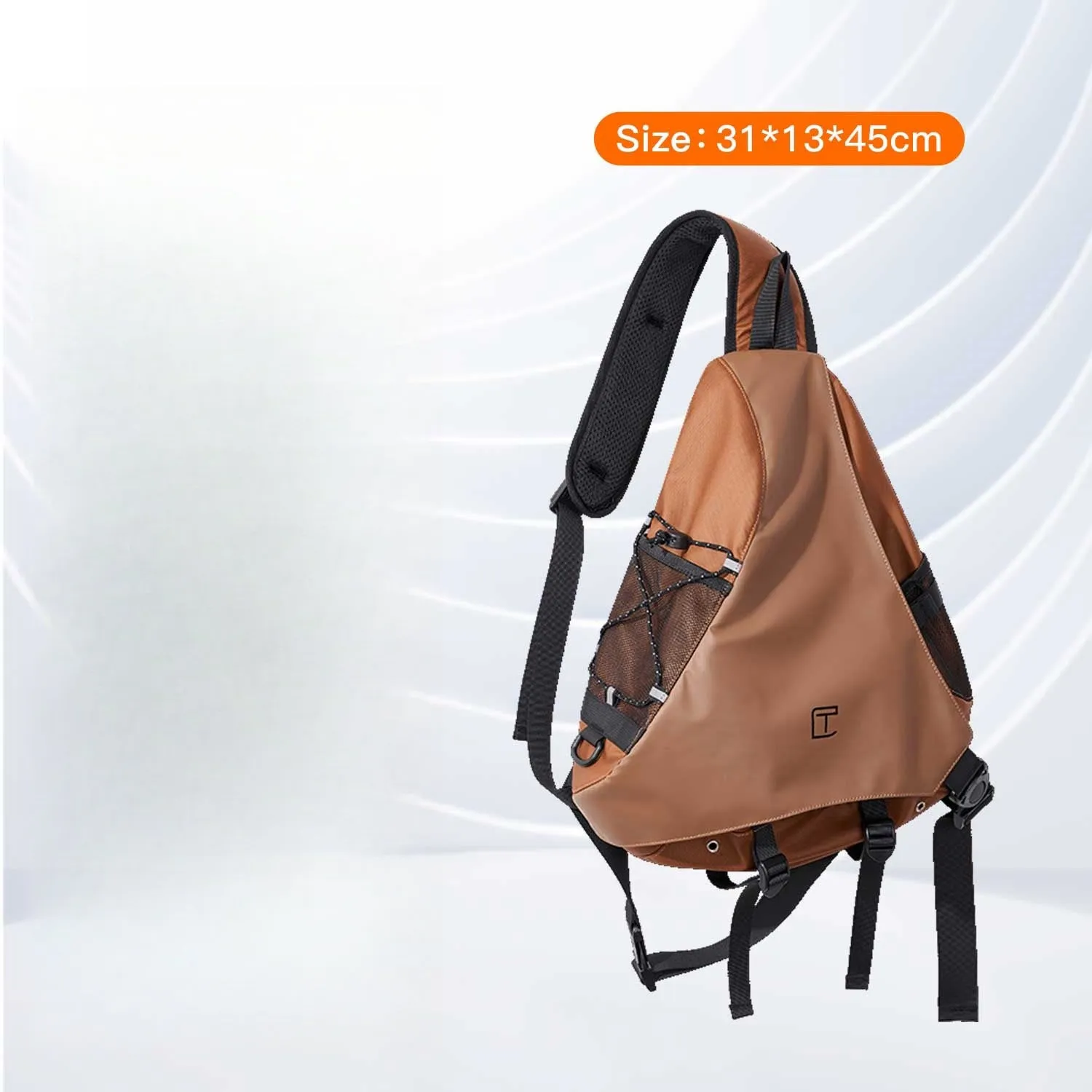Oxford Fabric Large Sling Bag For Men Waterproof Hiking Sling Bag For Big Men
