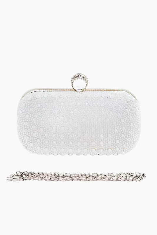 Pearl Statement Convertible Box Clutch