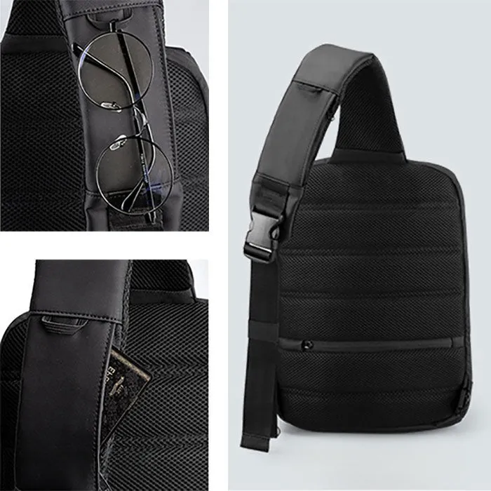 Red Waterproof Large Sling Bag For Men Oxford Fabric Business Sling Bag For Big Men