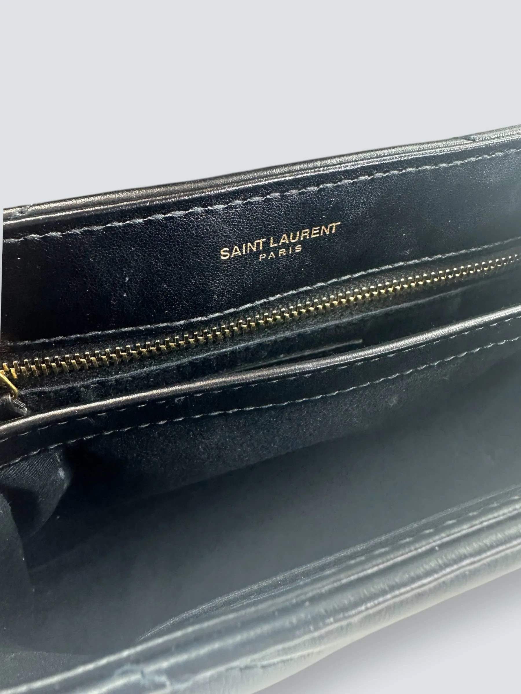 Saint Laurent Black Quilted Leather Toy Lou Lou Crossbody