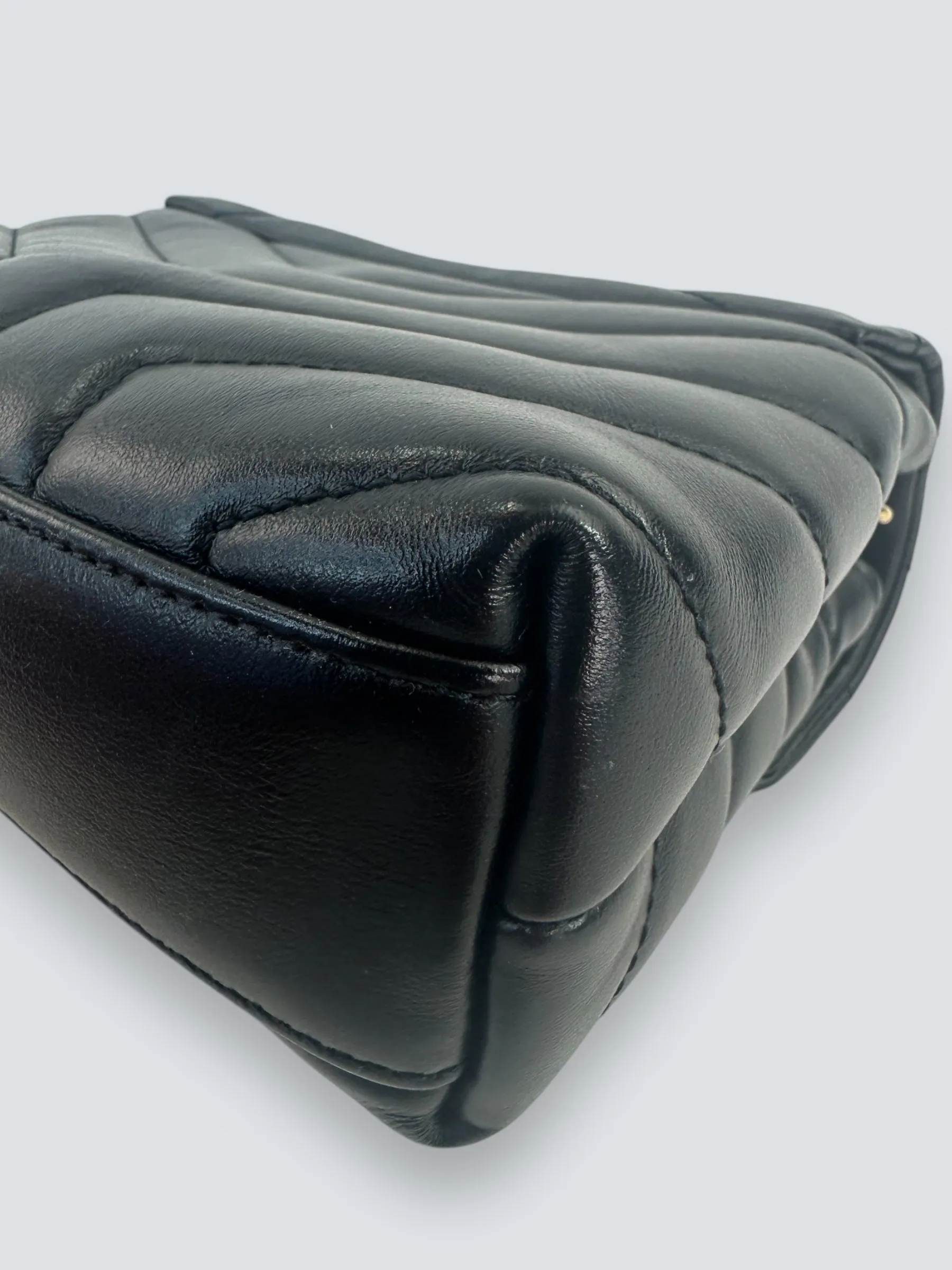 Saint Laurent Black Quilted Leather Toy Lou Lou Crossbody