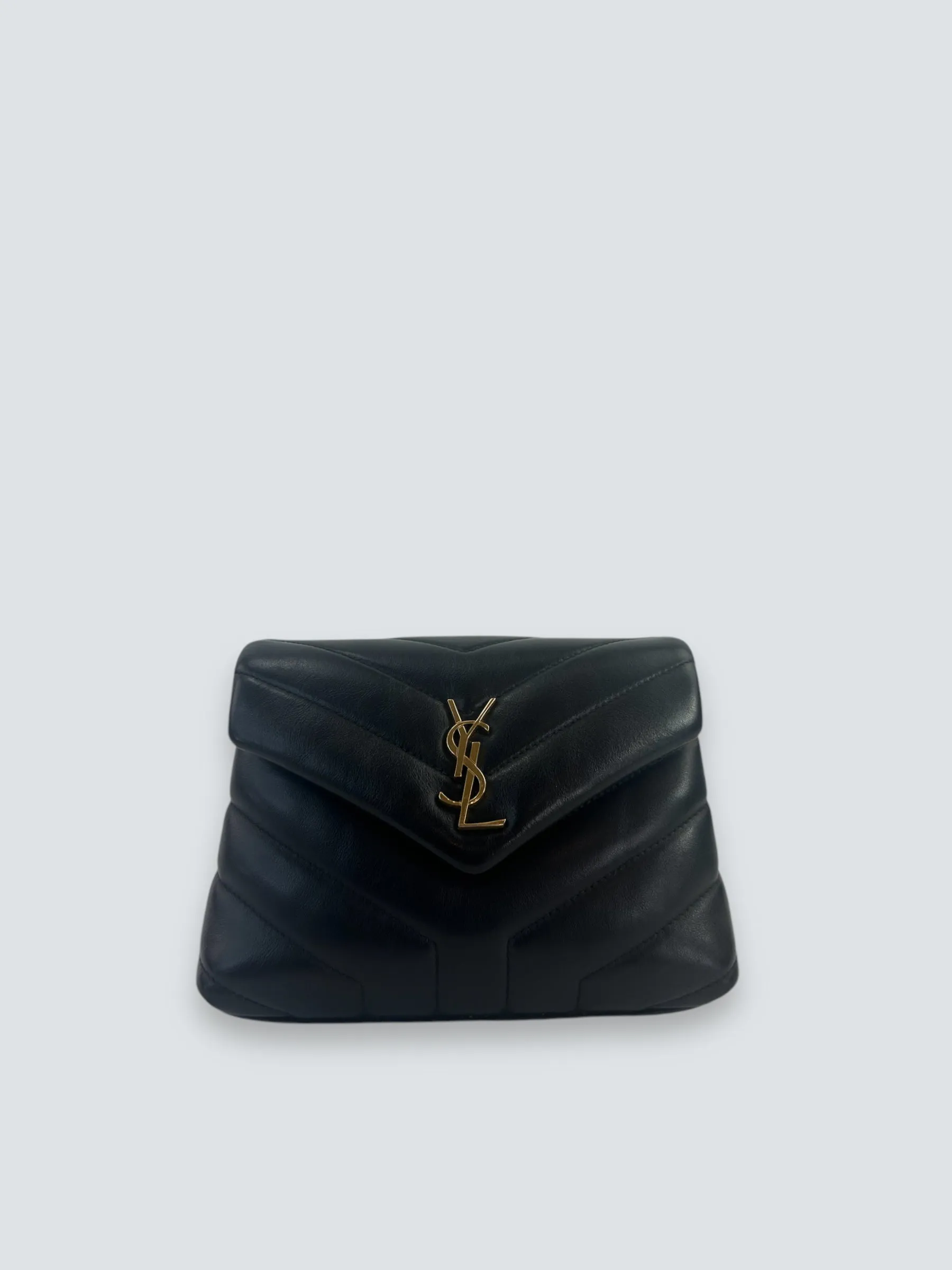 Saint Laurent Black Quilted Leather Toy Lou Lou Crossbody