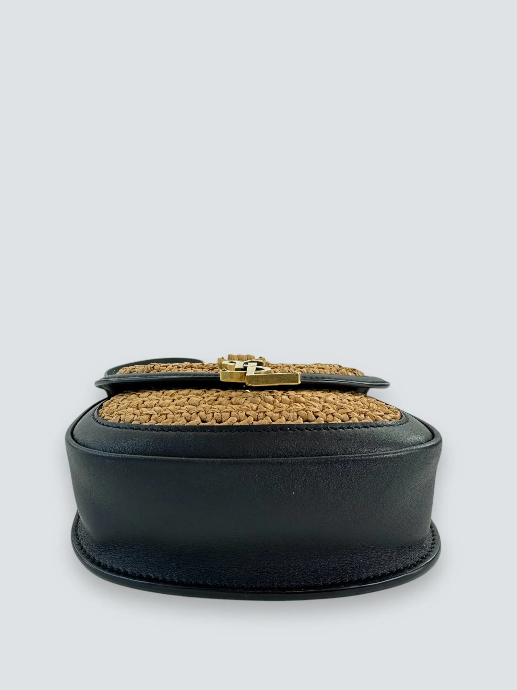 Saint Laurent Woven Raffia Kaia Satchel