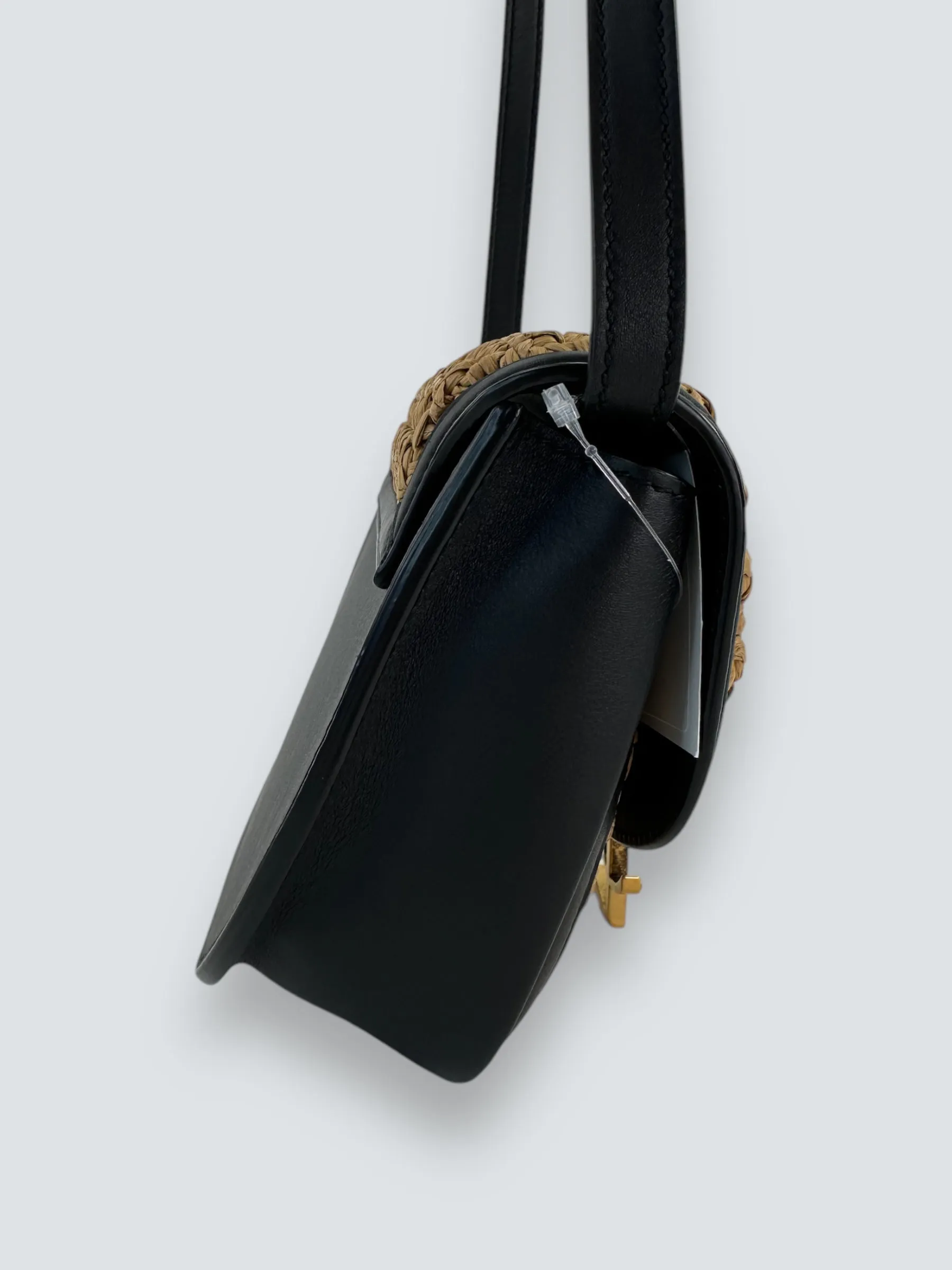 Saint Laurent Woven Raffia Kaia Satchel
