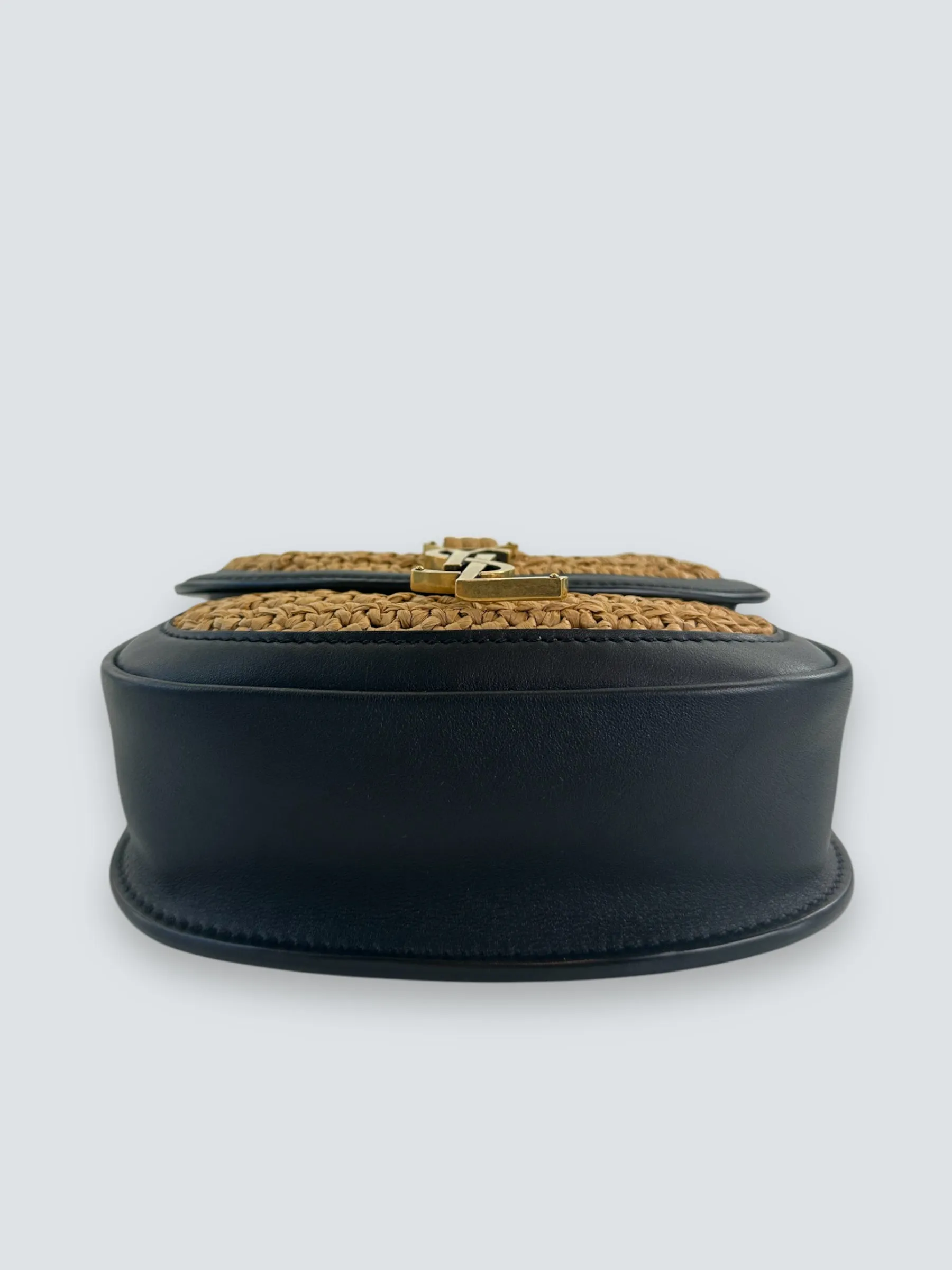Saint Laurent Woven Raffia Kaia Satchel