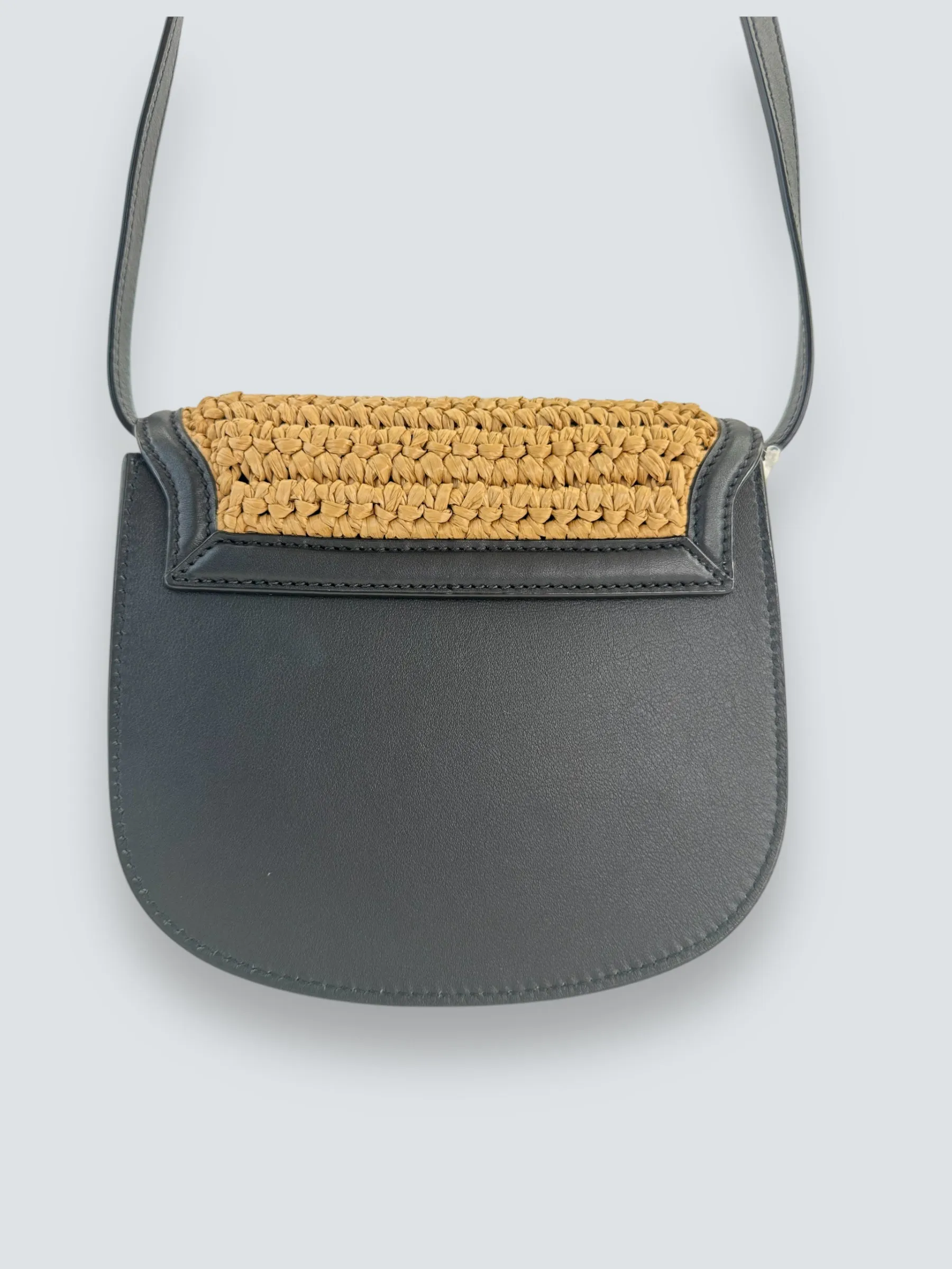 Saint Laurent Woven Raffia Kaia Satchel