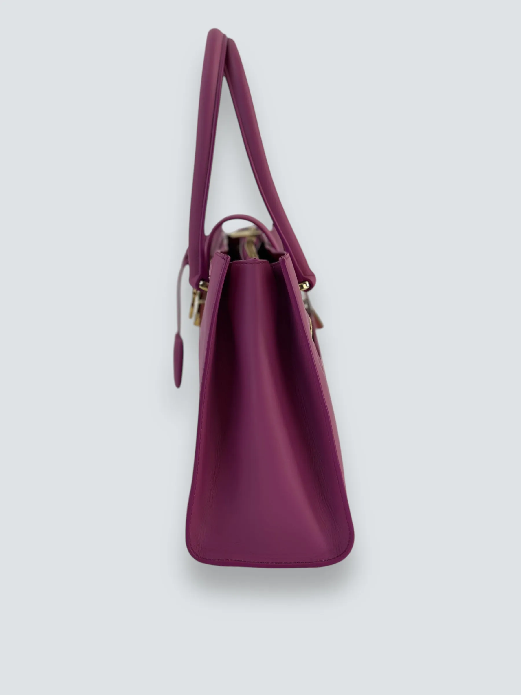 Salvatore Ferragamo Pink Leather Gancini Tote