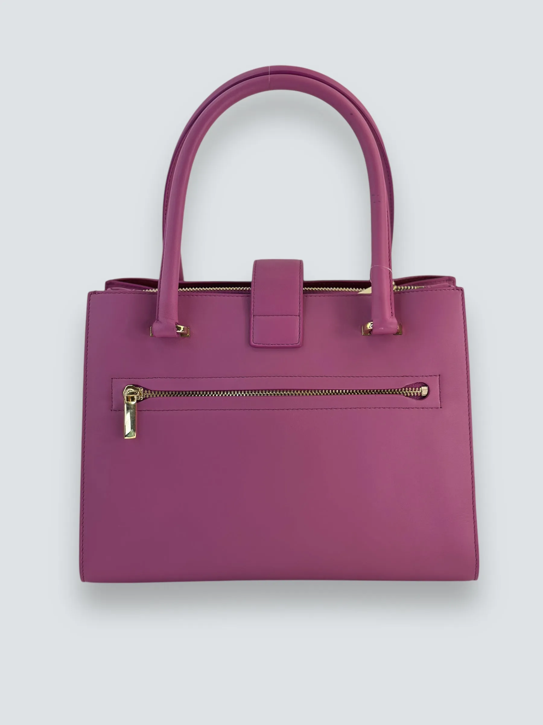 Salvatore Ferragamo Pink Leather Gancini Tote