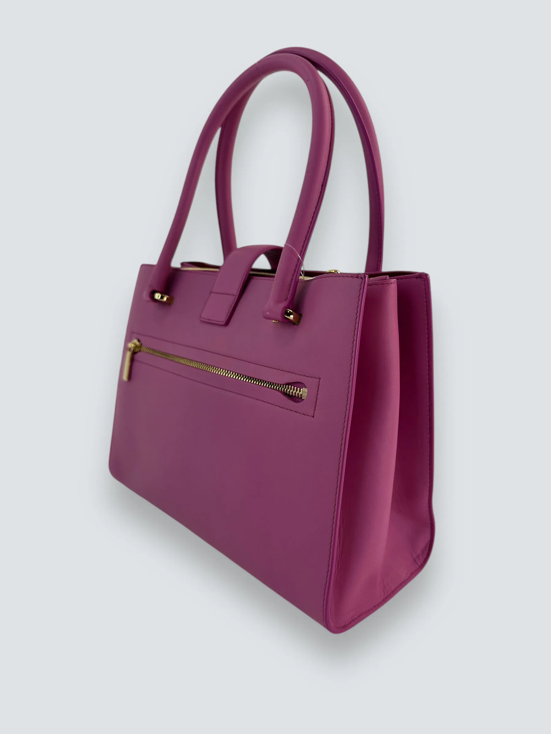 Salvatore Ferragamo Pink Leather Gancini Tote