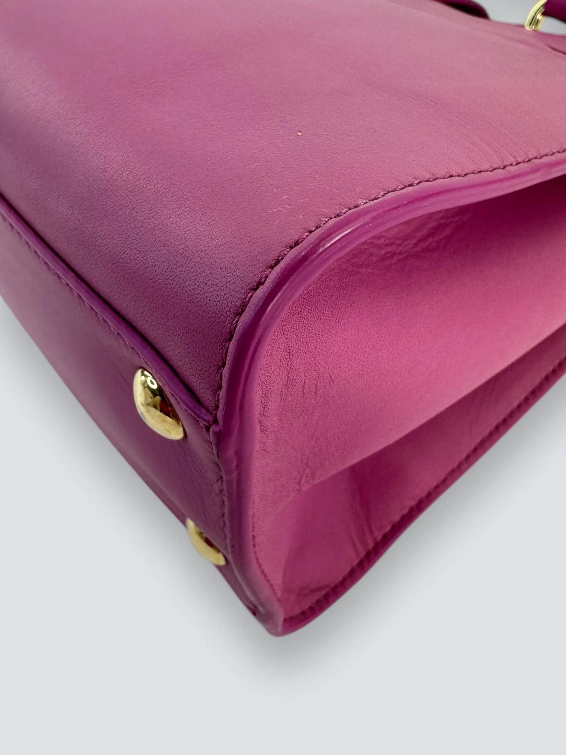 Salvatore Ferragamo Pink Leather Gancini Tote