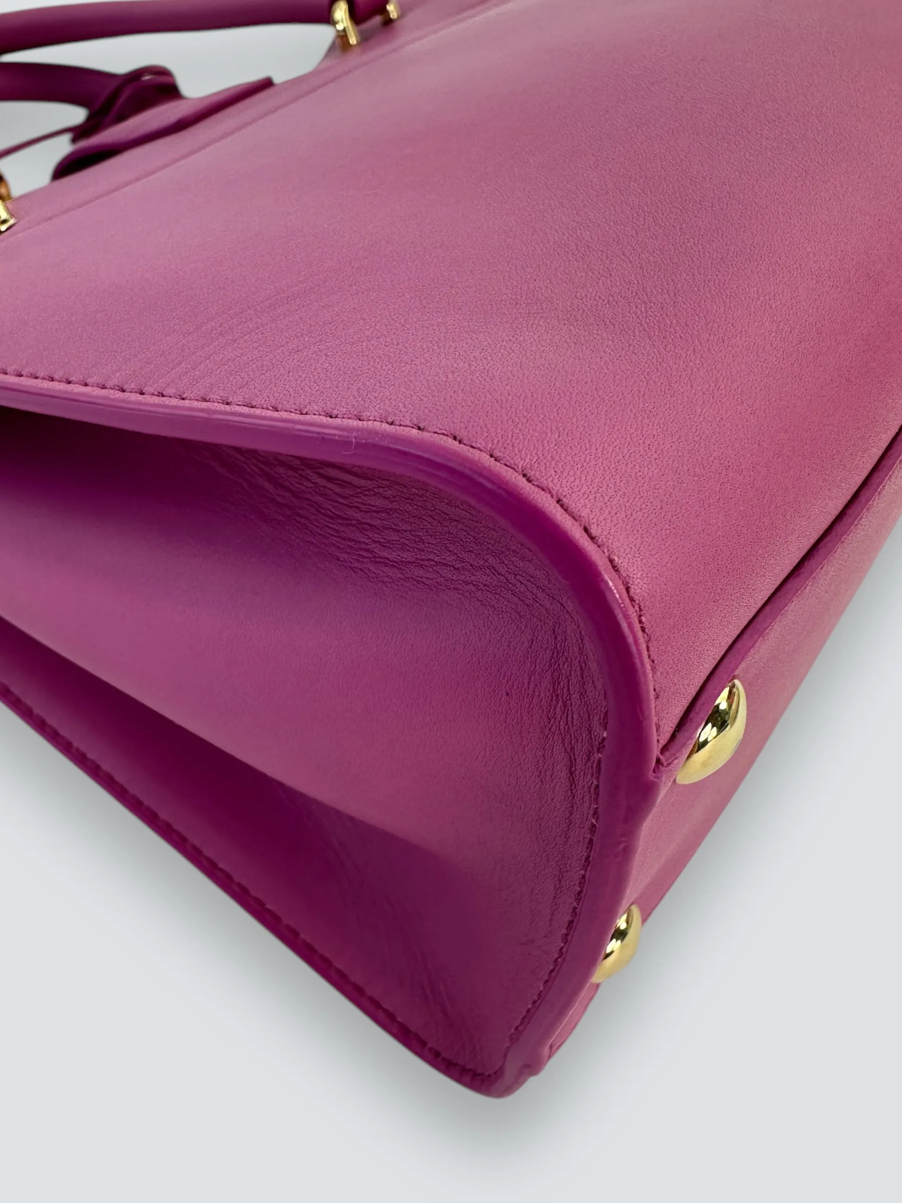 Salvatore Ferragamo Pink Leather Gancini Tote