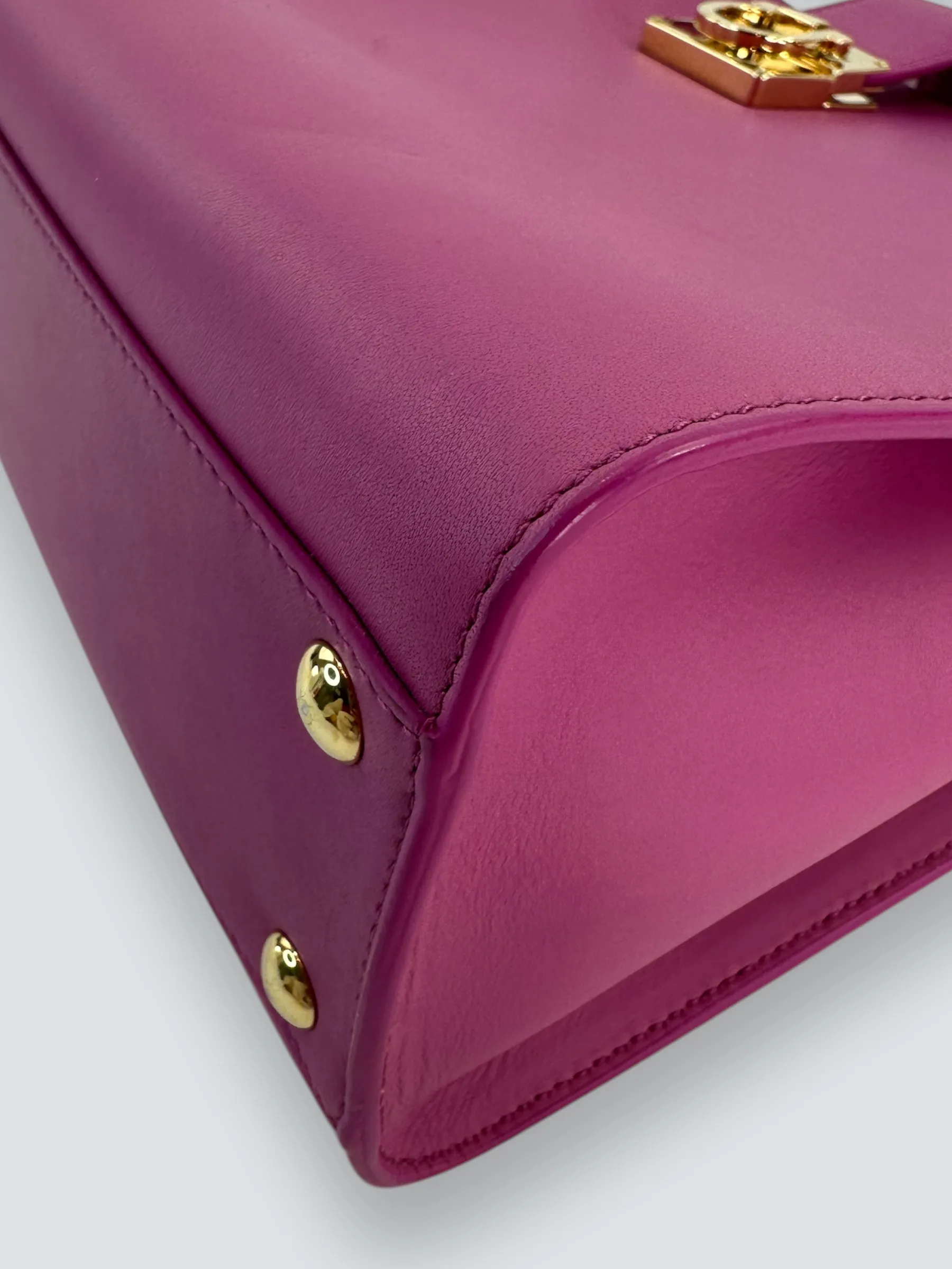 Salvatore Ferragamo Pink Leather Gancini Tote