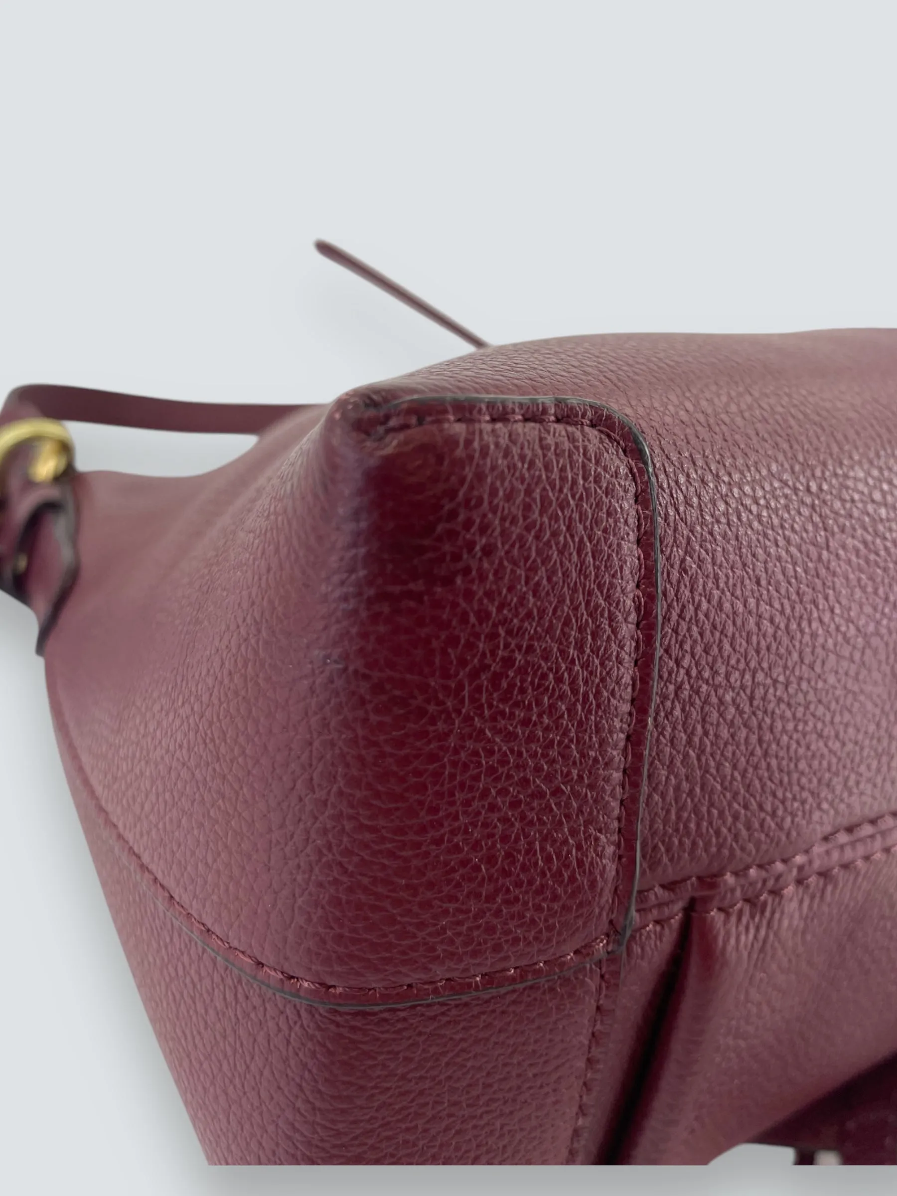 See By Chloe Burgundy Suede & Leather Joan Shoulder Bag