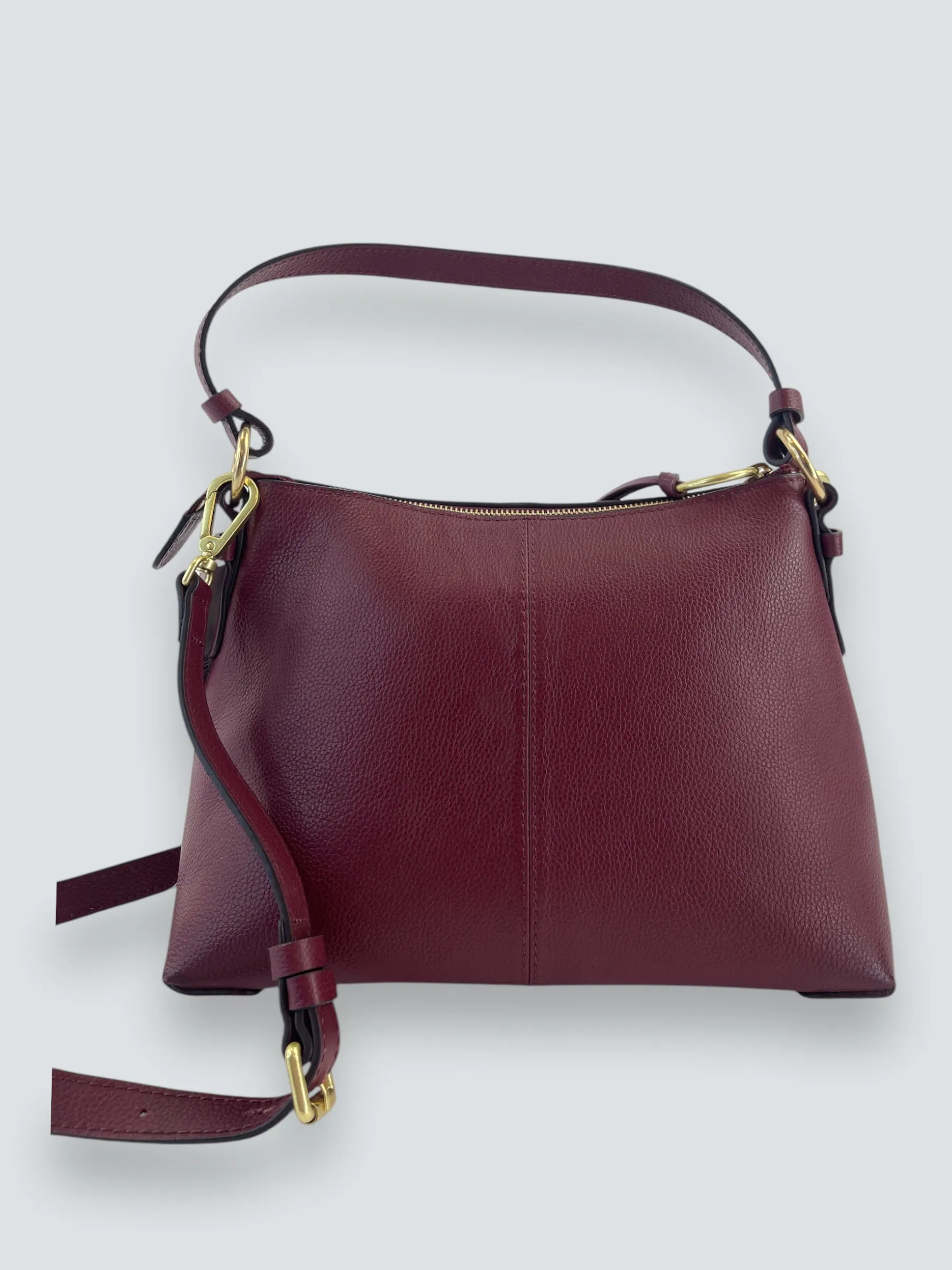 See By Chloe Burgundy Suede & Leather Joan Shoulder Bag