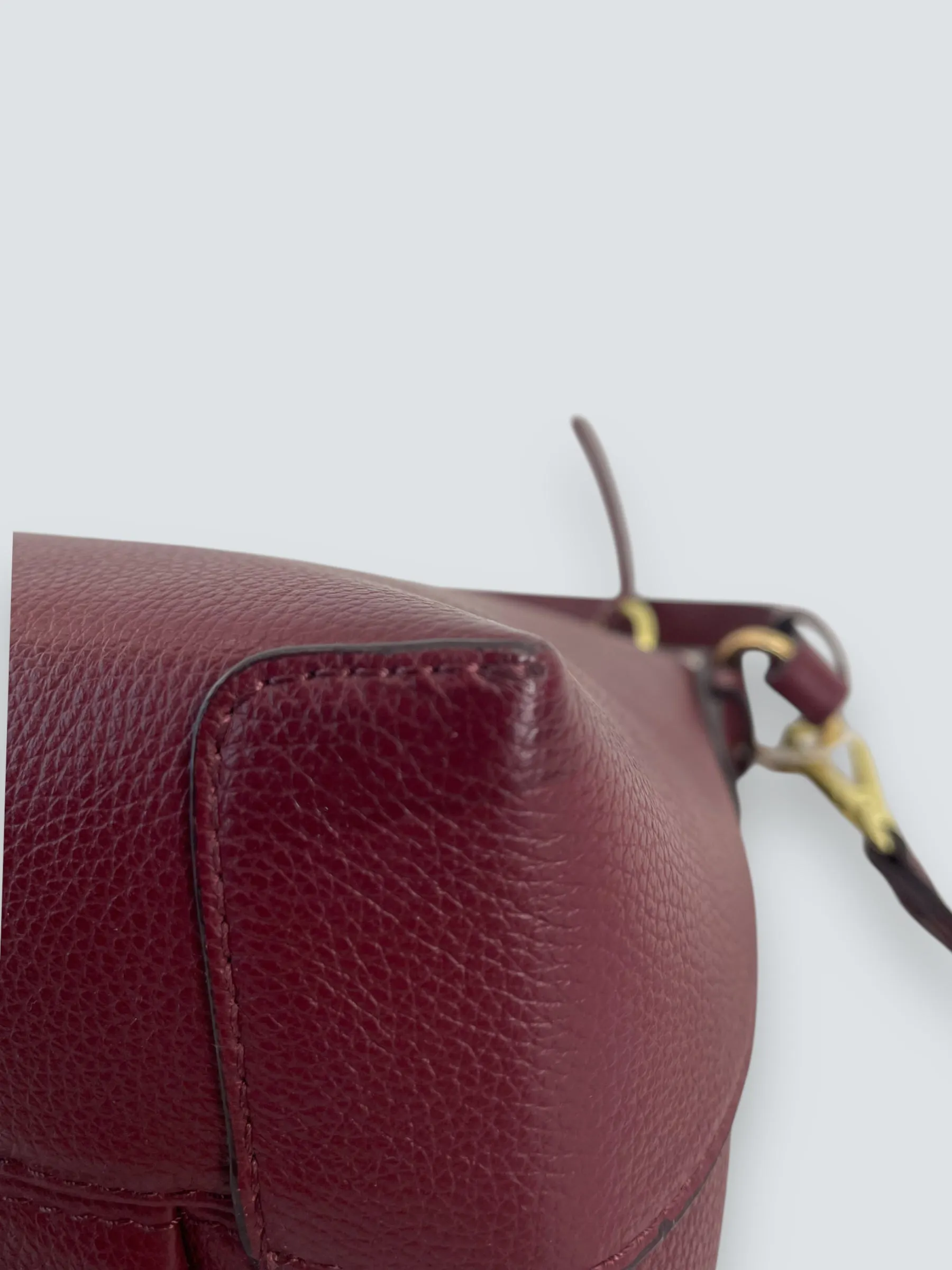 See By Chloe Burgundy Suede & Leather Joan Shoulder Bag