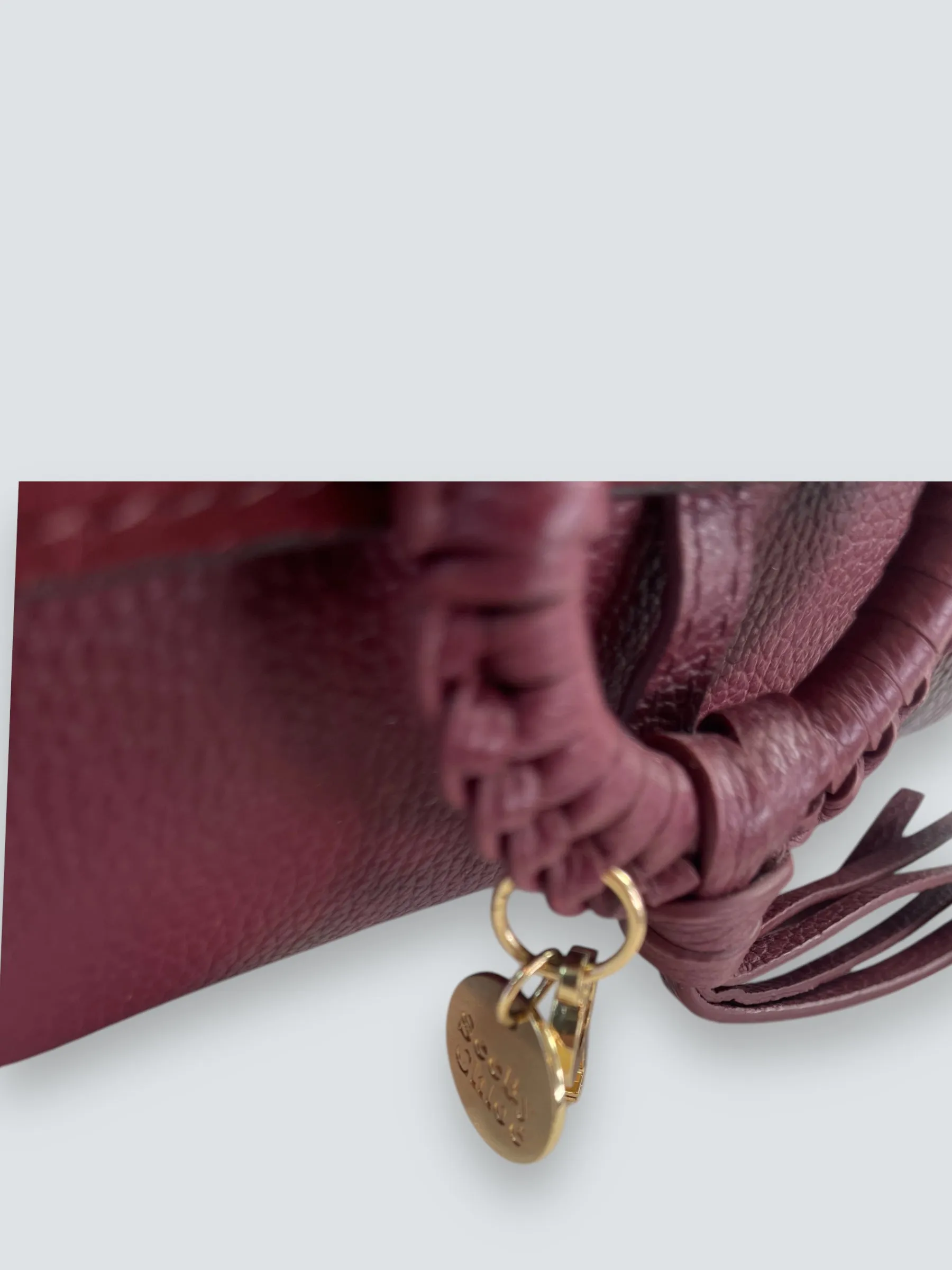 See By Chloe Burgundy Suede & Leather Joan Shoulder Bag
