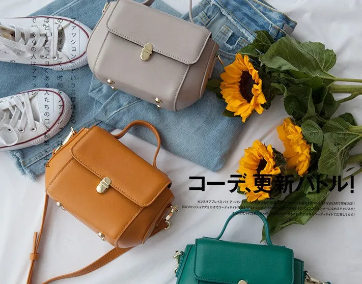 Small Leather Stylish Womens Mini Handbag Doctor Shoulder Bag for Women