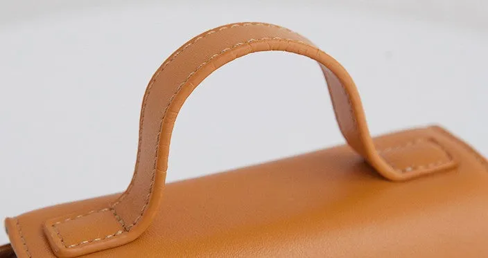 Small Leather Stylish Womens Mini Handbag Doctor Shoulder Bag for Women