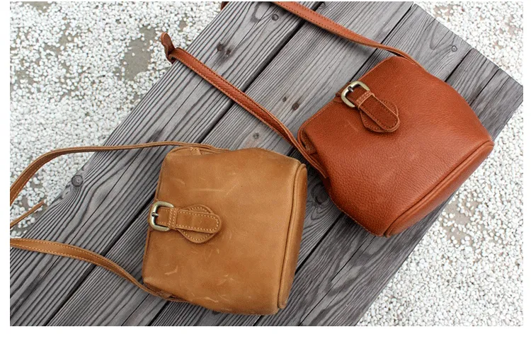 Small Womens Brown Leather Small doctor bag shoulder doctor bag for women