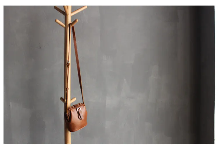 Small Womens Brown Leather Small doctor bag shoulder doctor bag for women
