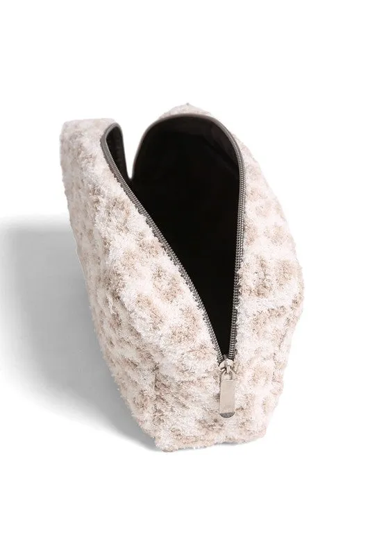 Soft Leopard Print Travel Pouch