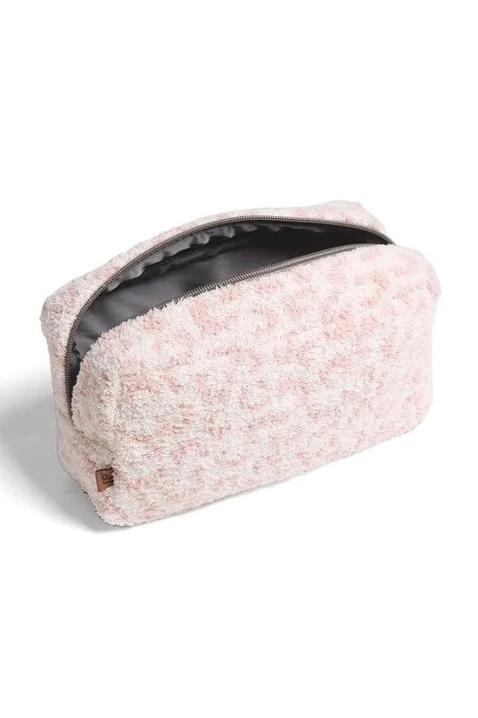 Soft Leopard Print Travel Pouch