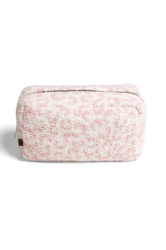 Soft Leopard Print Travel Pouch