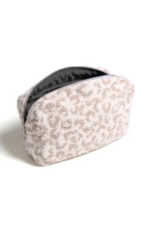 Soft Leopard Print Travel Pouch