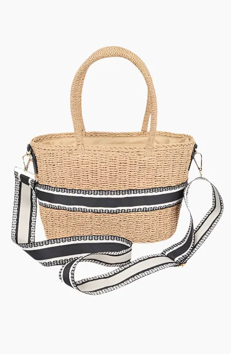 Straw Convertible Basket Tote
