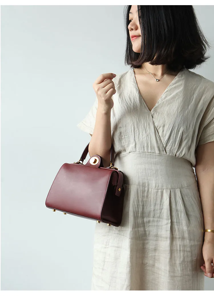 Stylish LEATHER WOMEN Doctor Handbag SHOULDER BAG Crossbody Purse FOR WOMEN
