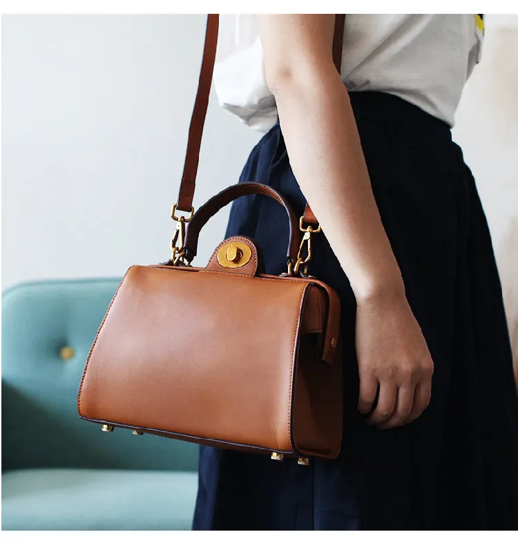 Stylish LEATHER WOMEN Doctor Handbag SHOULDER BAG Crossbody Purse FOR WOMEN