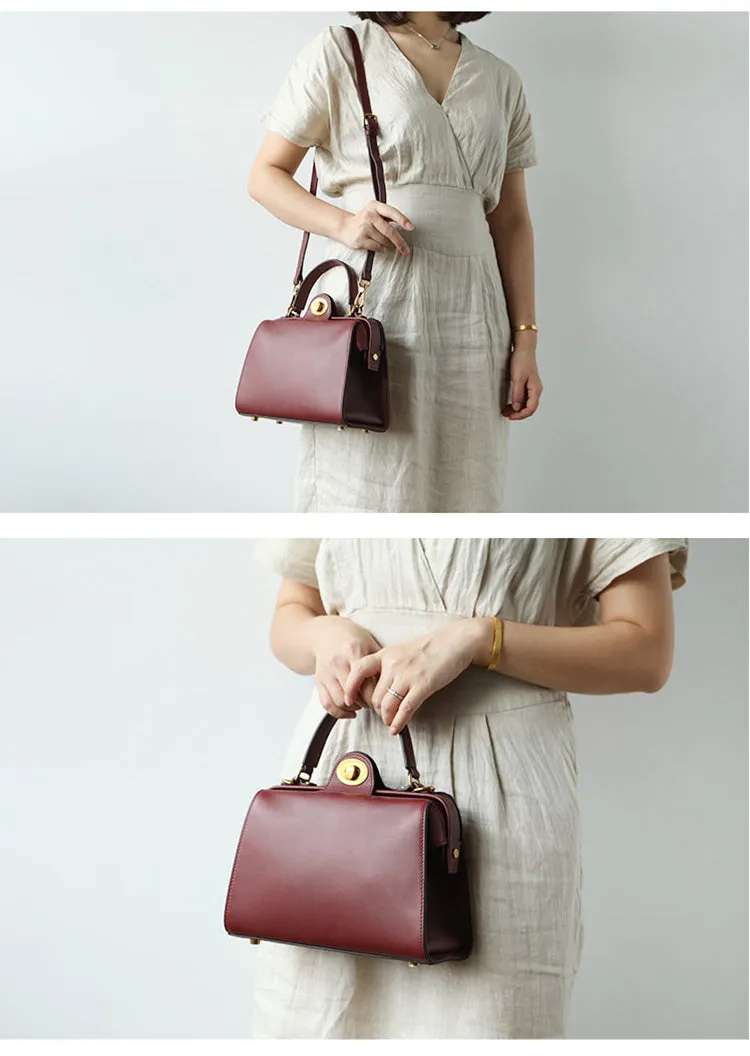 Stylish LEATHER WOMEN Doctor Handbag SHOULDER BAG Crossbody Purse FOR WOMEN