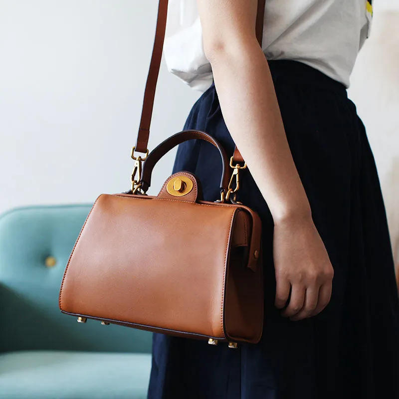 Stylish LEATHER WOMEN Doctor Handbag SHOULDER BAG Crossbody Purse FOR WOMEN