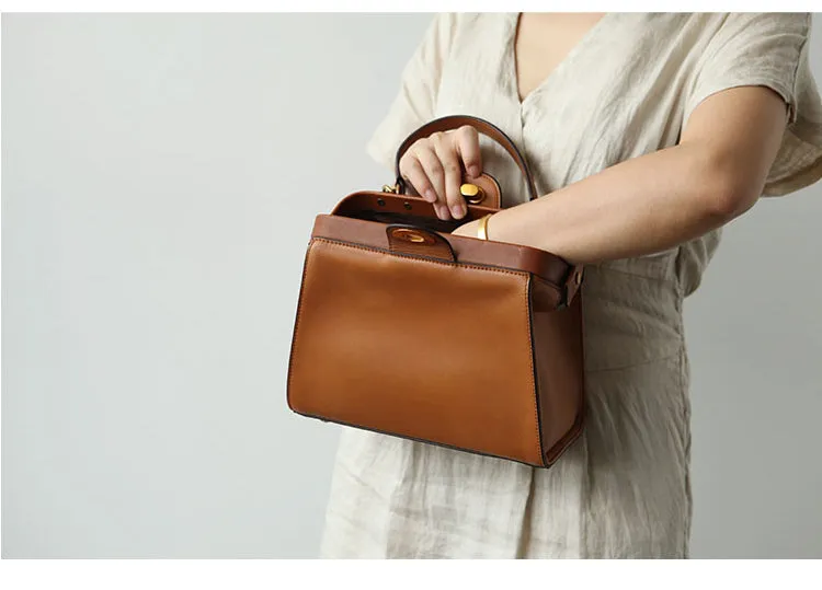 Stylish LEATHER WOMEN Doctor Handbag SHOULDER BAG Crossbody Purse FOR WOMEN