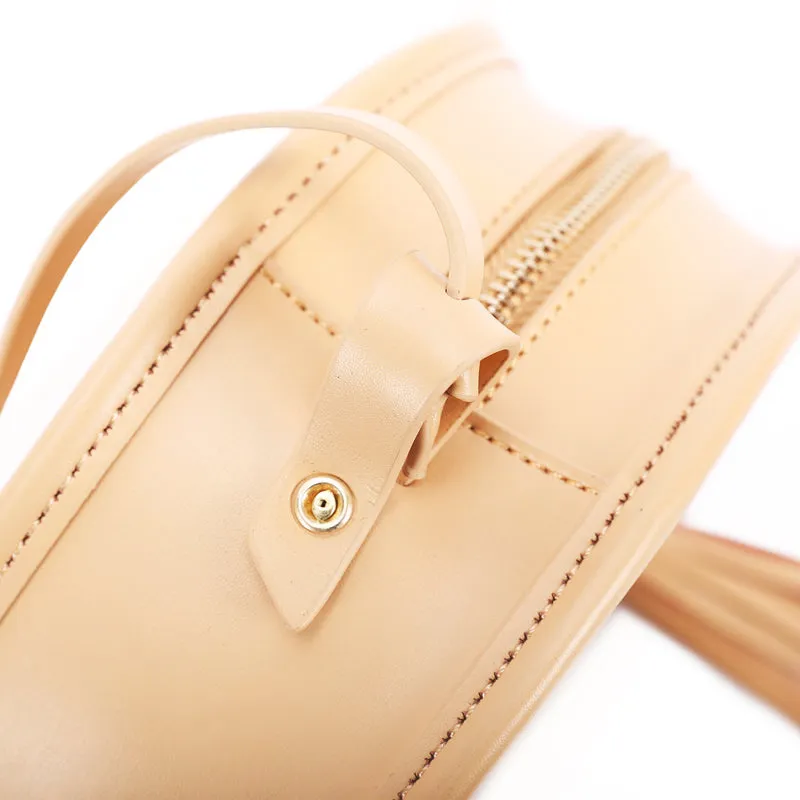 Stylish LEATHER WOMENs Circle Purse Round SHOULDER BAGs Purse FOR WOMEN