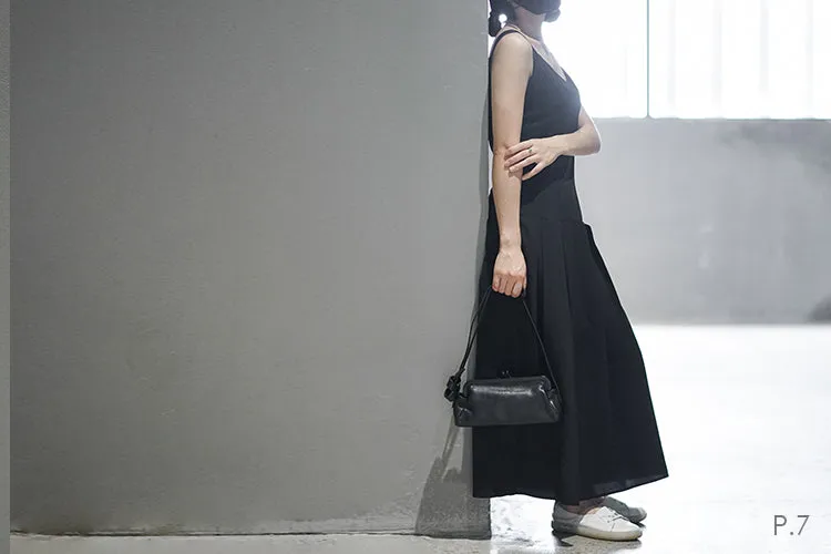 Stylish Womens Black Leather Long Doctor Shoulder Purse Black Doctor Crossbody Purses for Women