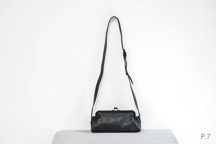 Stylish Womens Black Leather Long Doctor Shoulder Purse Black Doctor Crossbody Purses for Women