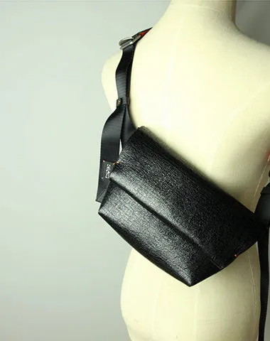 Stylish Womens Navy Leather Sling Bag Crossbody Shoulder Bag Purse Sling Pack for Ladies