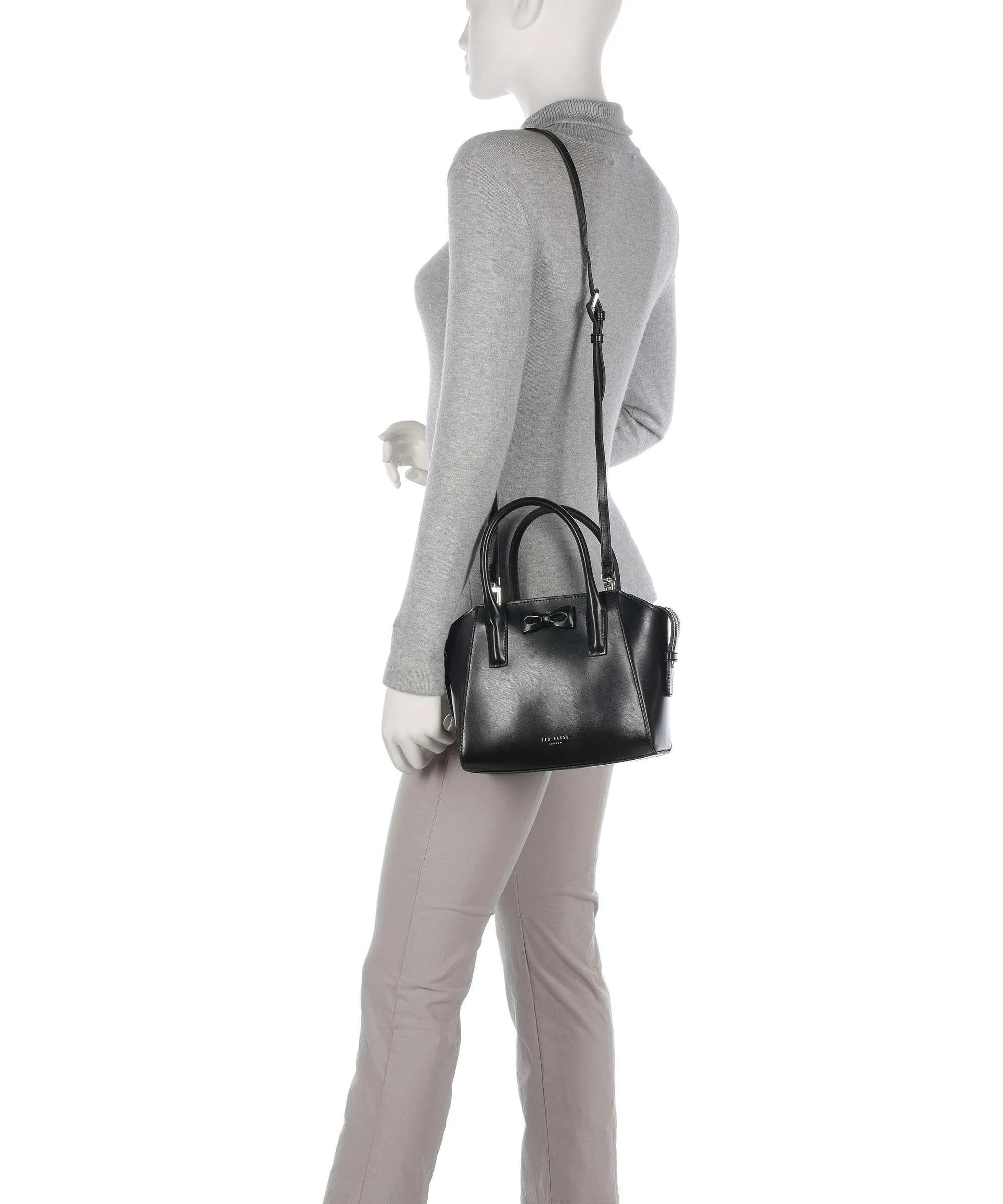 T.E.D B.A.K.E.R Baelini Handbag fine grain leather black