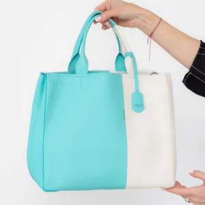 Tiffany & Co Colour Block Leather Tote Bag