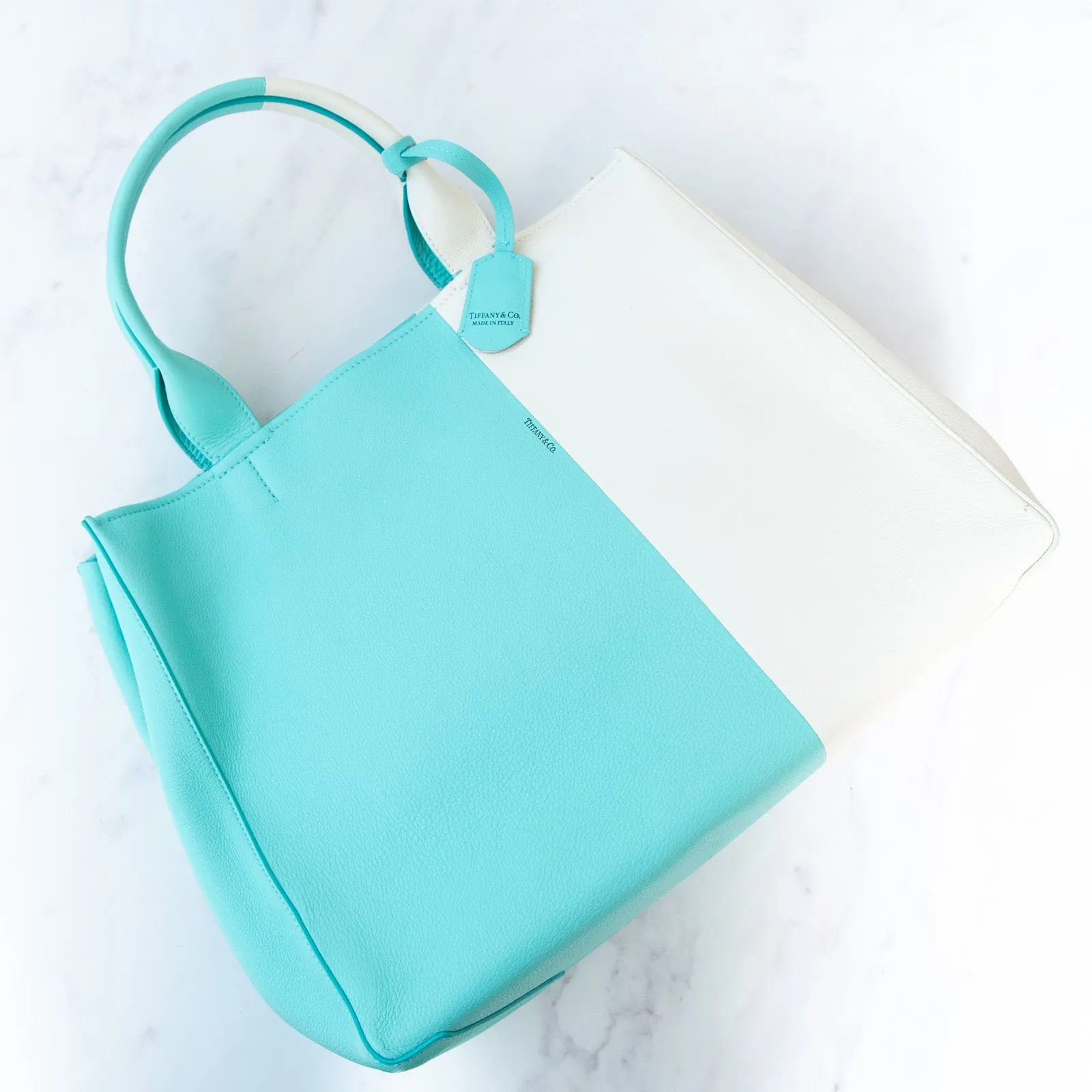 Tiffany & Co Colour Block Leather Tote Bag