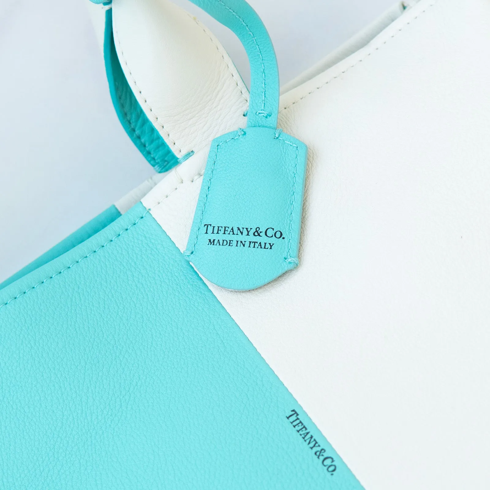 Tiffany & Co Colour Block Leather Tote Bag