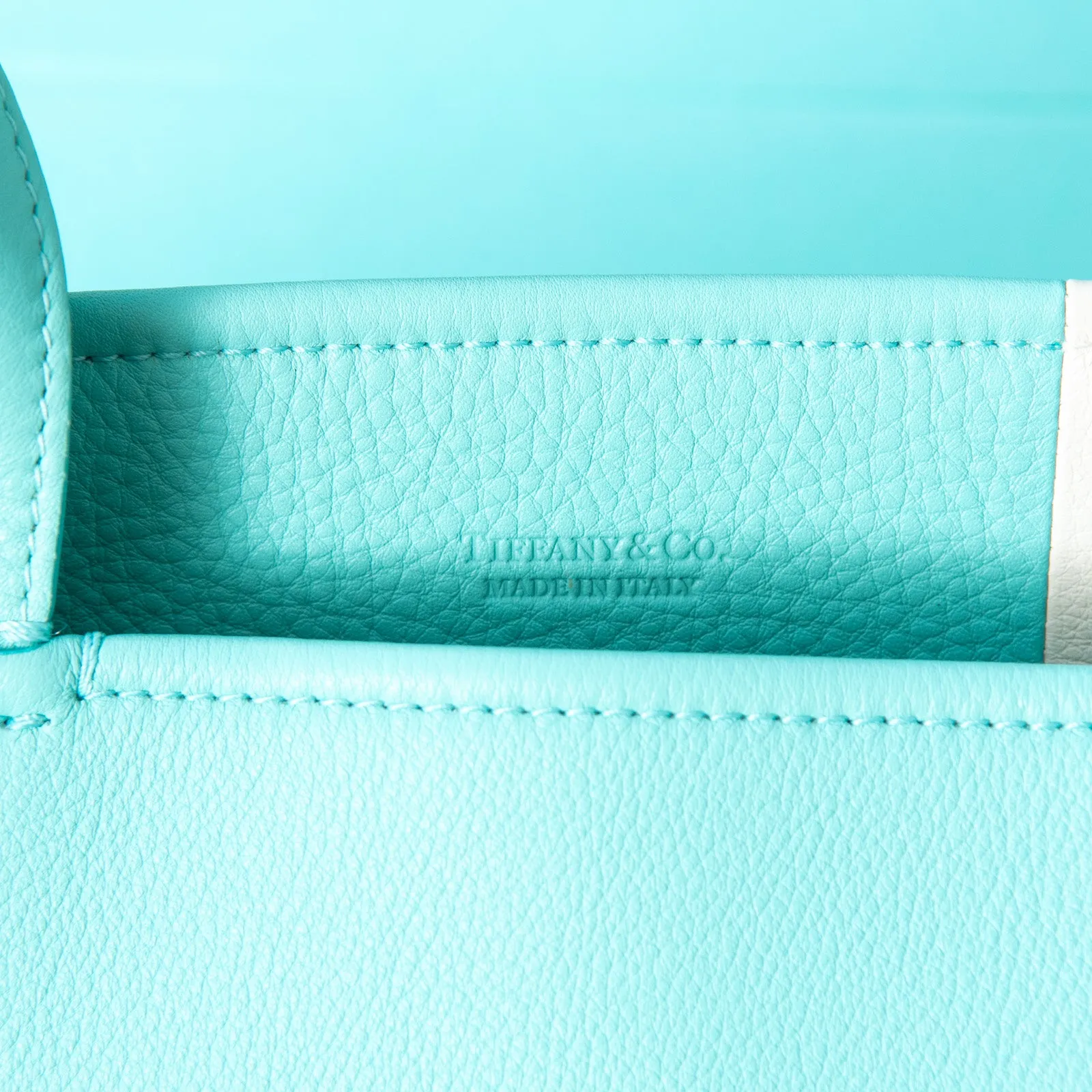 Tiffany & Co Colour Block Leather Tote Bag