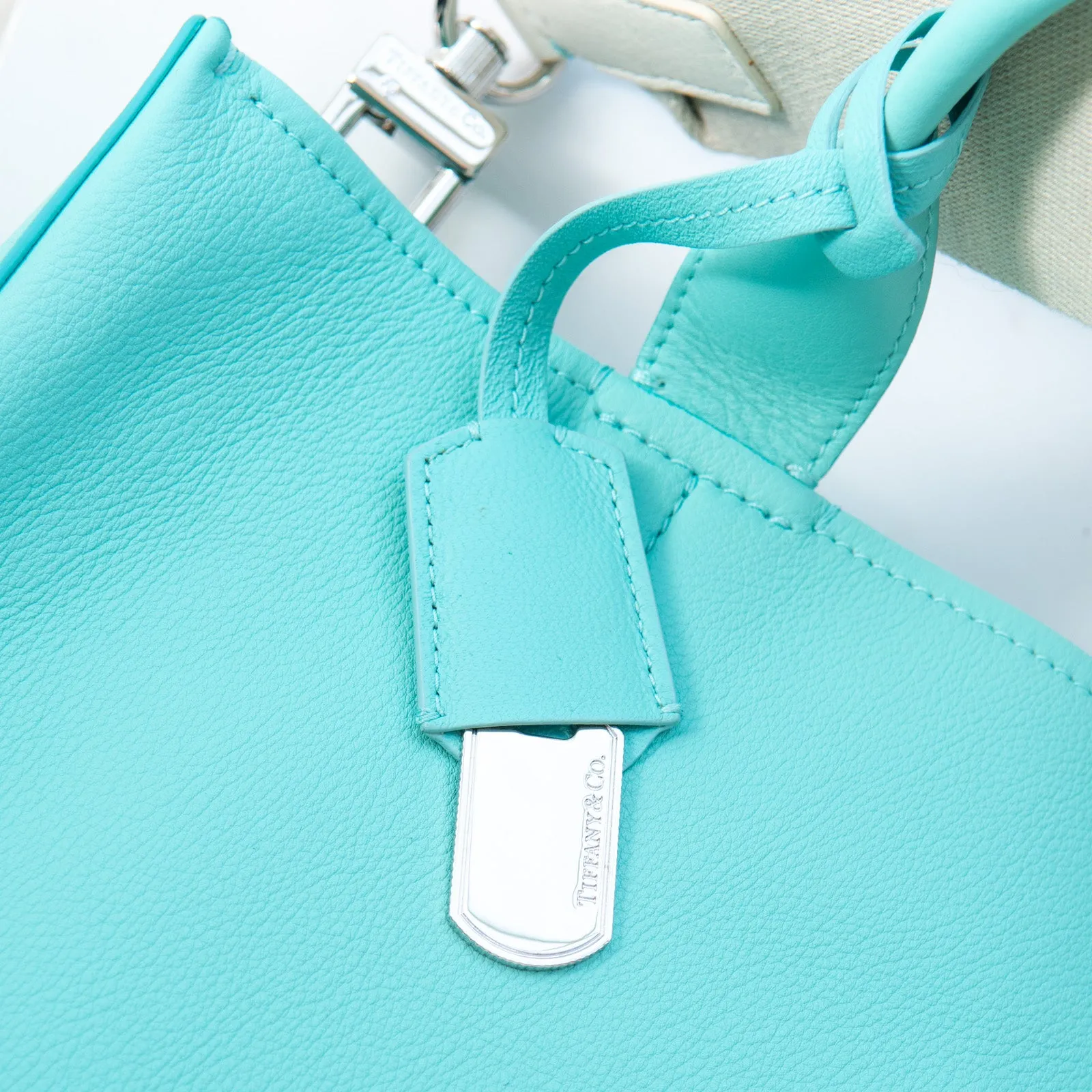 Tiffany & Co Colour Block Leather Tote Bag