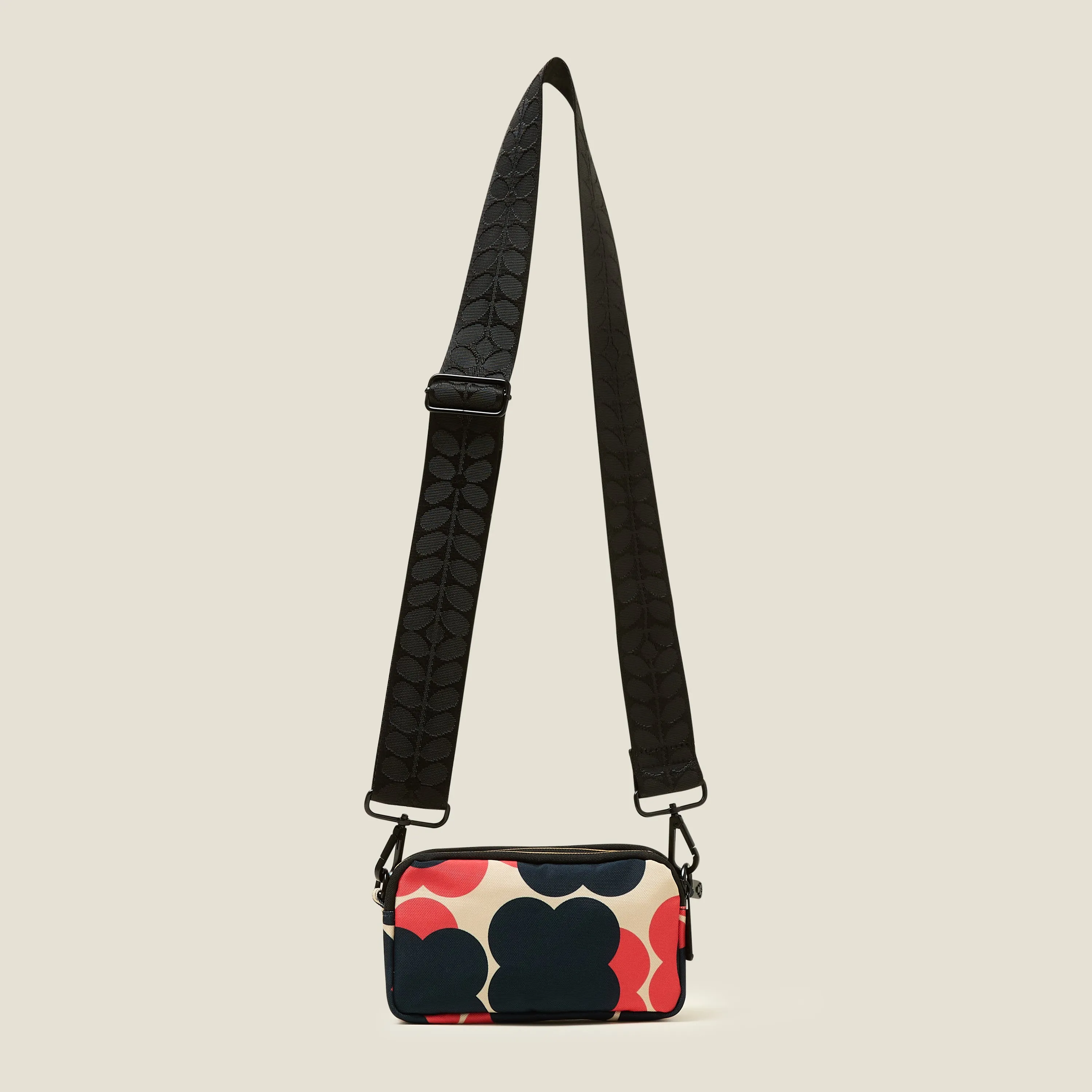 Tripod Crossbody - Floating Flower Navy Red
