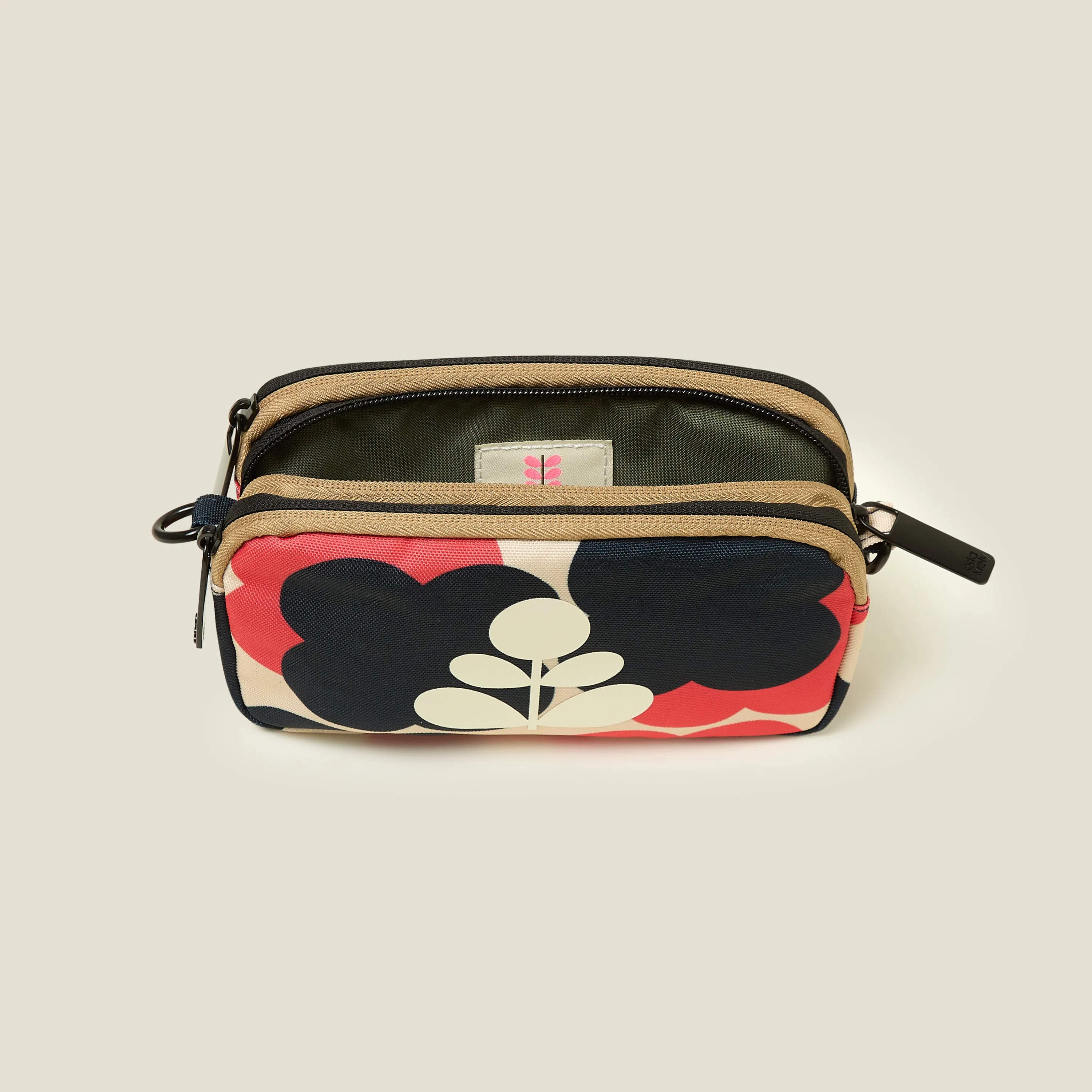 Tripod Crossbody - Floating Flower Navy Red